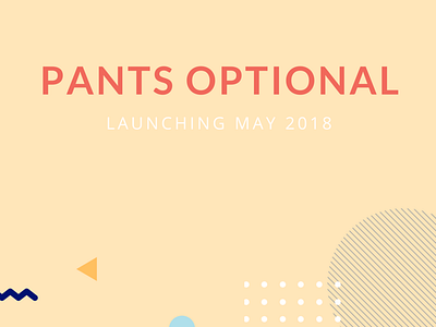Pants Optional promo 2 branding design