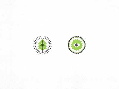 A Tree & A Saw black branding eye green icon laurel logo saw tree