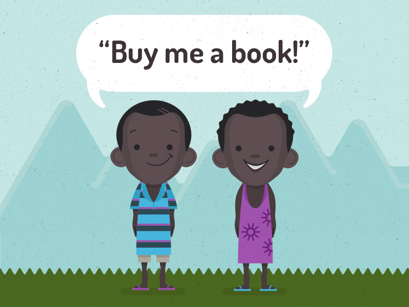 Little Ugandans african book boy character charity child children game girl illustration uganda ugandan