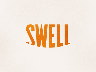 Swell brand good happy logo orange smile swell type typography