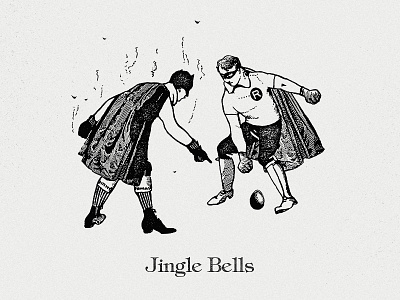 Jingle Bells batman black christmas eggs holidays illustration jingle bells robin smells white woodcut