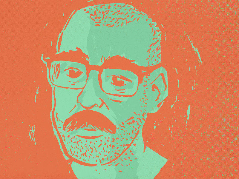 Self Portrait selfportrait portrait illustration glasses calligraphy japanese brush marker pen mustache