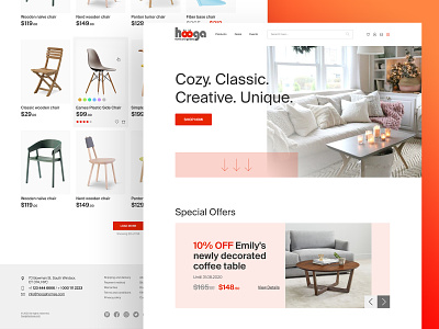 Online furniture store design