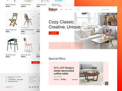 Online furniture store design