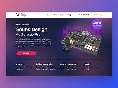 Sound Design Course Landing Page