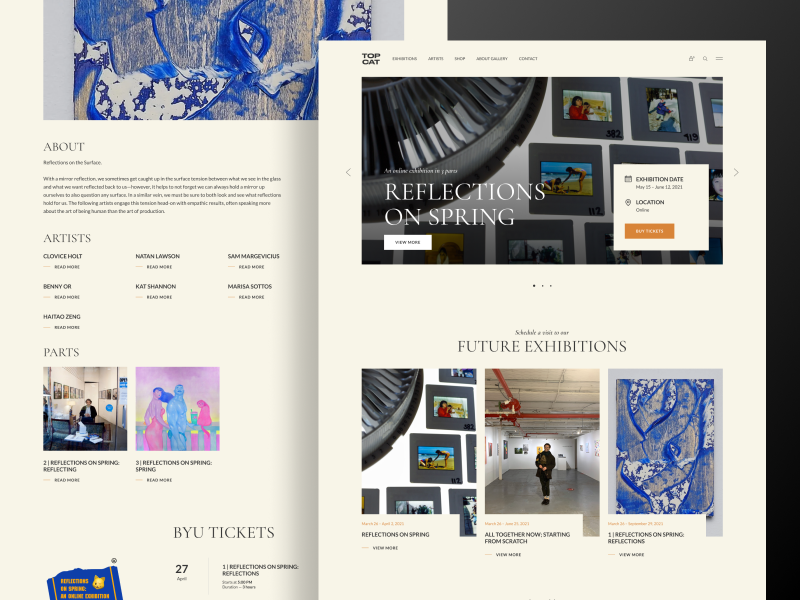 Art gallery online store and a ticket office by Oleg Tsukanov on Dribbble