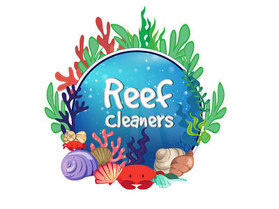 Reef Cleaners 2 01 design illustrator logo vector