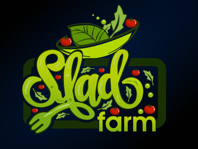 Sladfarm Logo branding creative design fresh design illustrator logo typography vector