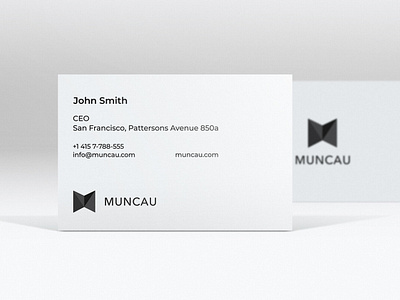 Muncau business card art blockchain branding businesscard design logo