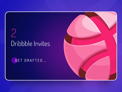 2 Dribbble Invites design dribble invite gift invitation ui