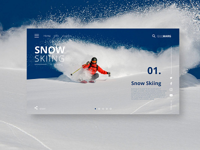 Snow Skiing Website animation design illustration logo type ui uidesign ux vector web webdesign website