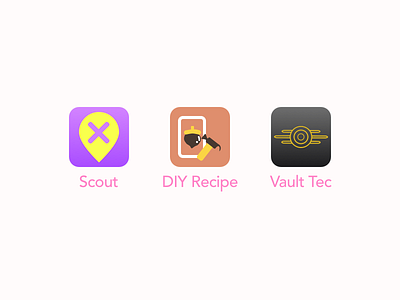 Daily UI 005 - App Icons animalcrossing app appicon dailyui dailyui005 design diy fallout icons iconset logo mobile scout simple sketch sketchapp uidesign watchdogs2