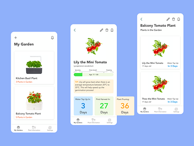 Daily UI 81 - Status Update adobe adobexd clean dailyui dailyui81 garden minimal mobile modern plantcare plants simple status status update ui uidesign