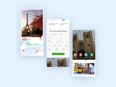 TAP StopOver Landing Page - Mobile design ui ux web