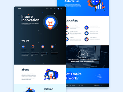 Inspire IT Website design icon minimal ui ux web