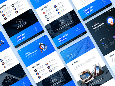 Inspire IT Website branding design flat icon minimal ui ux web