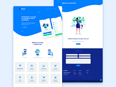 Omnio Landing page design flat illustration minimal ui ux web