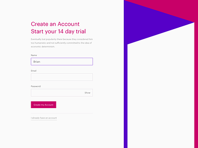 Sign up account dailyui signup ui