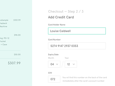 Credit Card card checkout credit dailyui ecommerce shopping ui