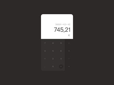 Calculator app calculator dailyui minimal ui