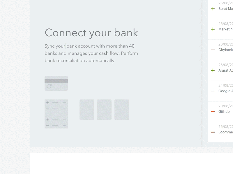 Quipu Bank Sync animation bank svg sync web