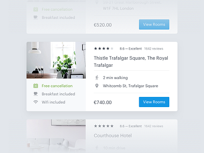 Hotel search card hotel search travelperk ui