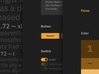 Focus components css design system poco ui