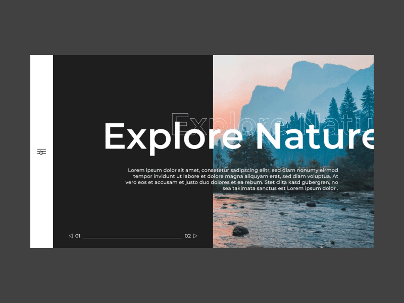 Explore Nature Website Concept adobe adobe xd after effects animation concept design explore nature ui ux website xd