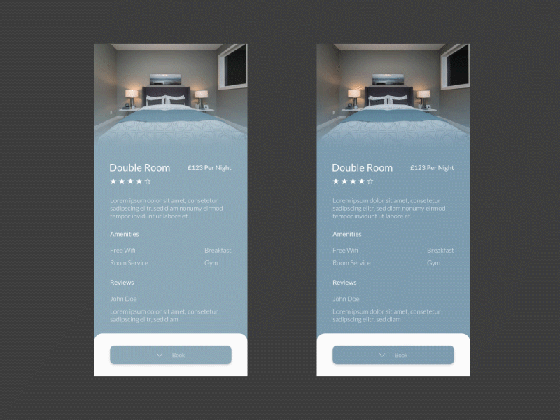 Hotel Mobile App Concept adobe adobe xd after effects animation app concept design hotel hotel app mockup ui ux xd