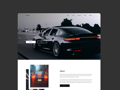 Car Showcase Website Concept adobe car app car rental car showcase concept design icon ui ux website xd