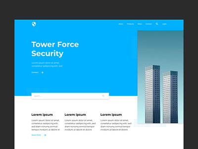 Tower Force Security Concept adobe adobe xd concept design e comerce ecom ecommerce search security security app ui ux website xd