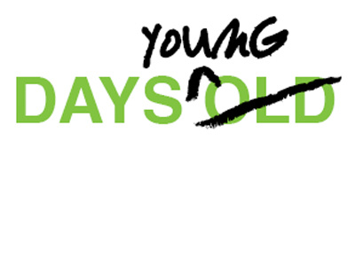 5000+ Days Old/Young black green presentation slide