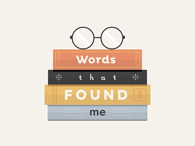 Words That Found Me book bookworm illustration podcast read reader typography