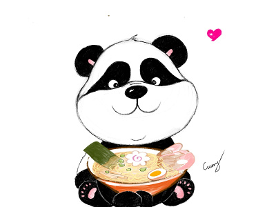 Panda with Ramen