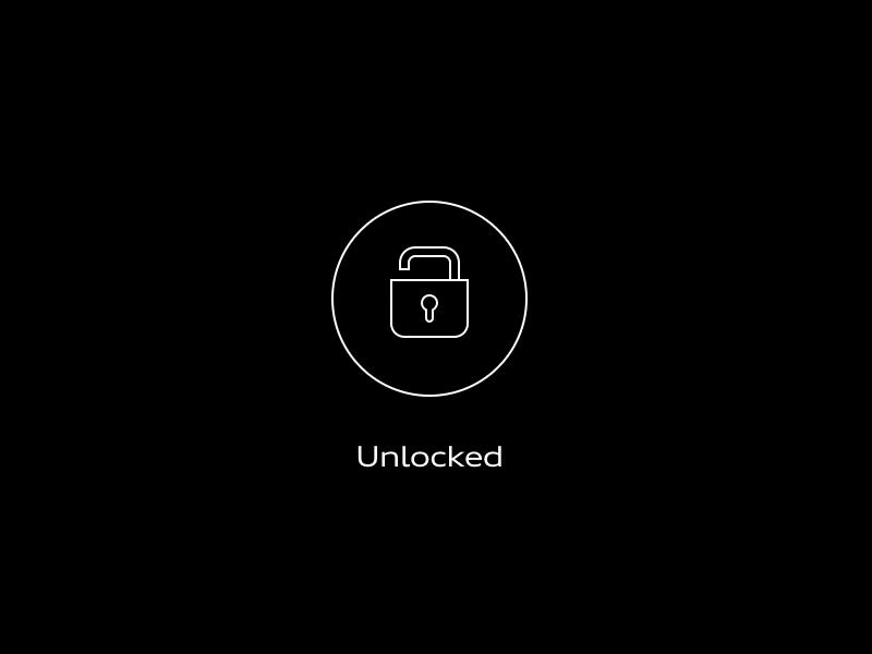 Audi Lock and Unlock Micro Interaction Concept animation audi loading animation lock micro interaction unlock