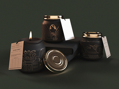 Littica Candles candles geometric packaging packaging design