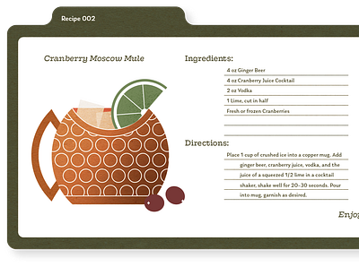 Drink Recipe Card 002 drink illustration food illustration moscow mule recipe recipe card