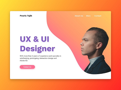 UX & UI designer portfolio website adobe illustrator cc adobe xd app modern ui user experience ux web