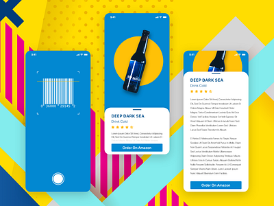 The Barcode Scanner App adobe xd amazon barcode bottle retail scanner ui user experience ux