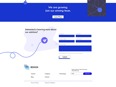 REXXON IN : Redesigned Web branding clean color design flat minimal typography vector web website