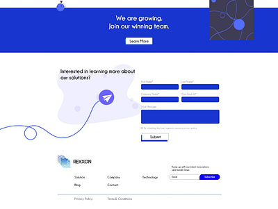 REXXON IN : Redesigned Web branding clean color design flat minimal typography vector web website