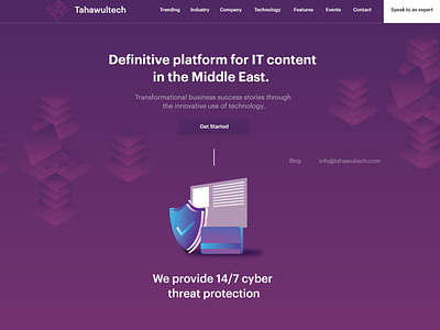 Tahawultech - Redesigned Webdesign branding clean color cybersecurity design icon logo minimal vector web webflow