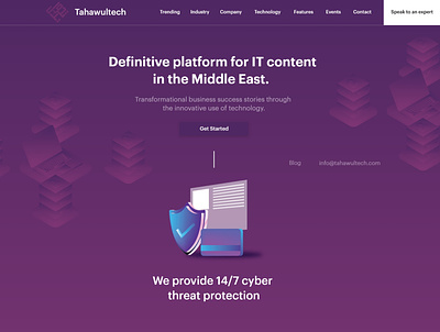 Tahawultech - Redesigned Webdesign branding clean color cybersecurity design icon logo minimal vector web webflow