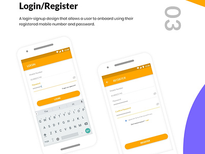 Android UI Project : TOLLZ app design loaded login design ui