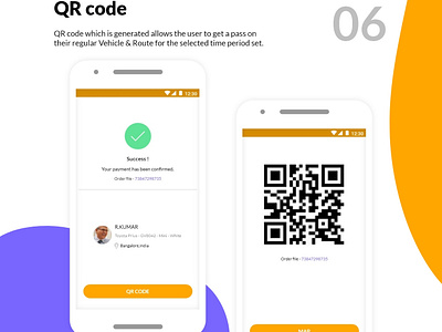 Android UI Project : TOLLZ app clean color design qr code ui ux