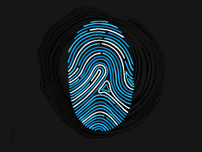 Fingerprint Touch Id : Design branding clean color design icon logo ui vector