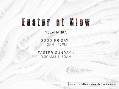 Easter at Glow : Poster Design clean color design minimal paper background typography white