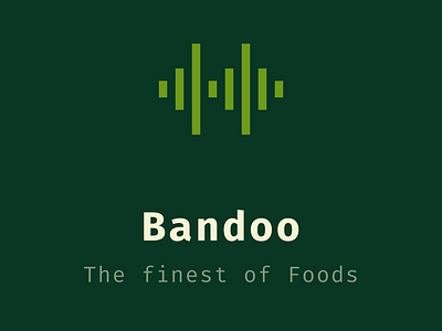 Bandoo Logo : Concept clean color design green icon typography ui vector