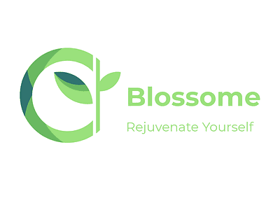 Blossome Logo : Concept branding clean color design illustration leaf logo typography ui vector