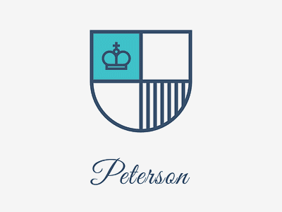 Peterson Logo : Concept branding clean clothing company color design icon illustration logo suit typography ui vector